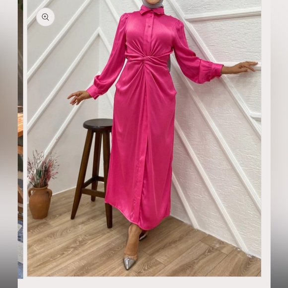 Wrap Satin Silk Maxi Dress - Picture 4 of 5